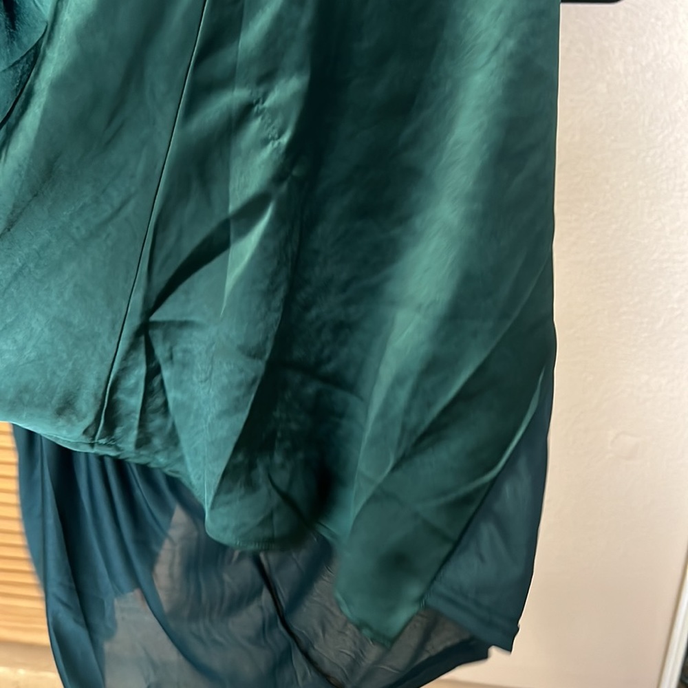 Lulus- Love in Your Life Emerald Green Satin Halter Maxi Dress - Picture 7 of 9